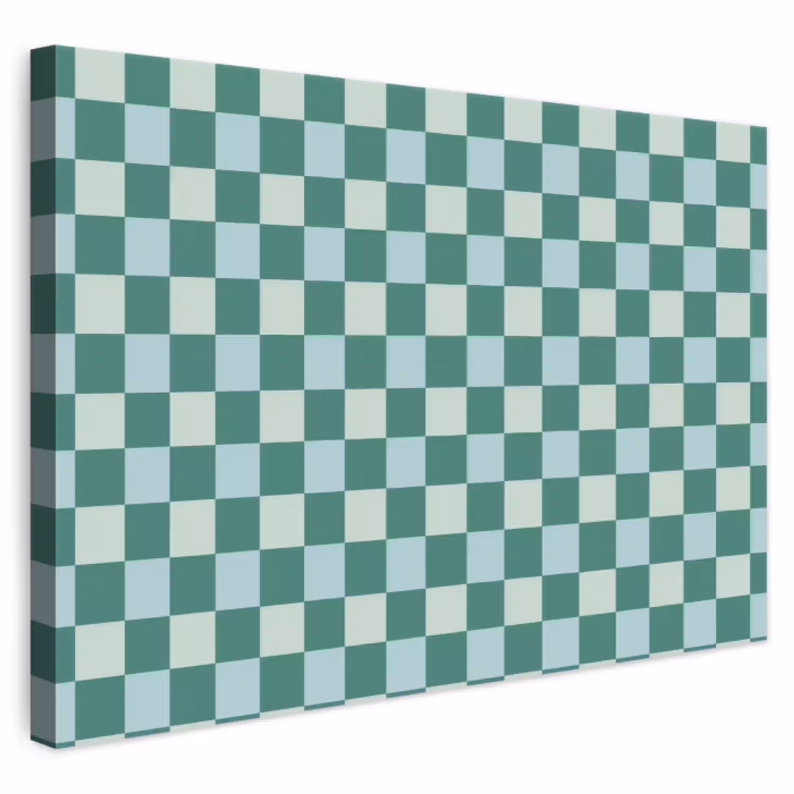 Schaak - Klassiek - Groen canvas 2cm klein 34 -3d