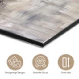 Landschap - Horizon - Natuur - Abstract - Neutraal aluminium wit klein -closeup_DE