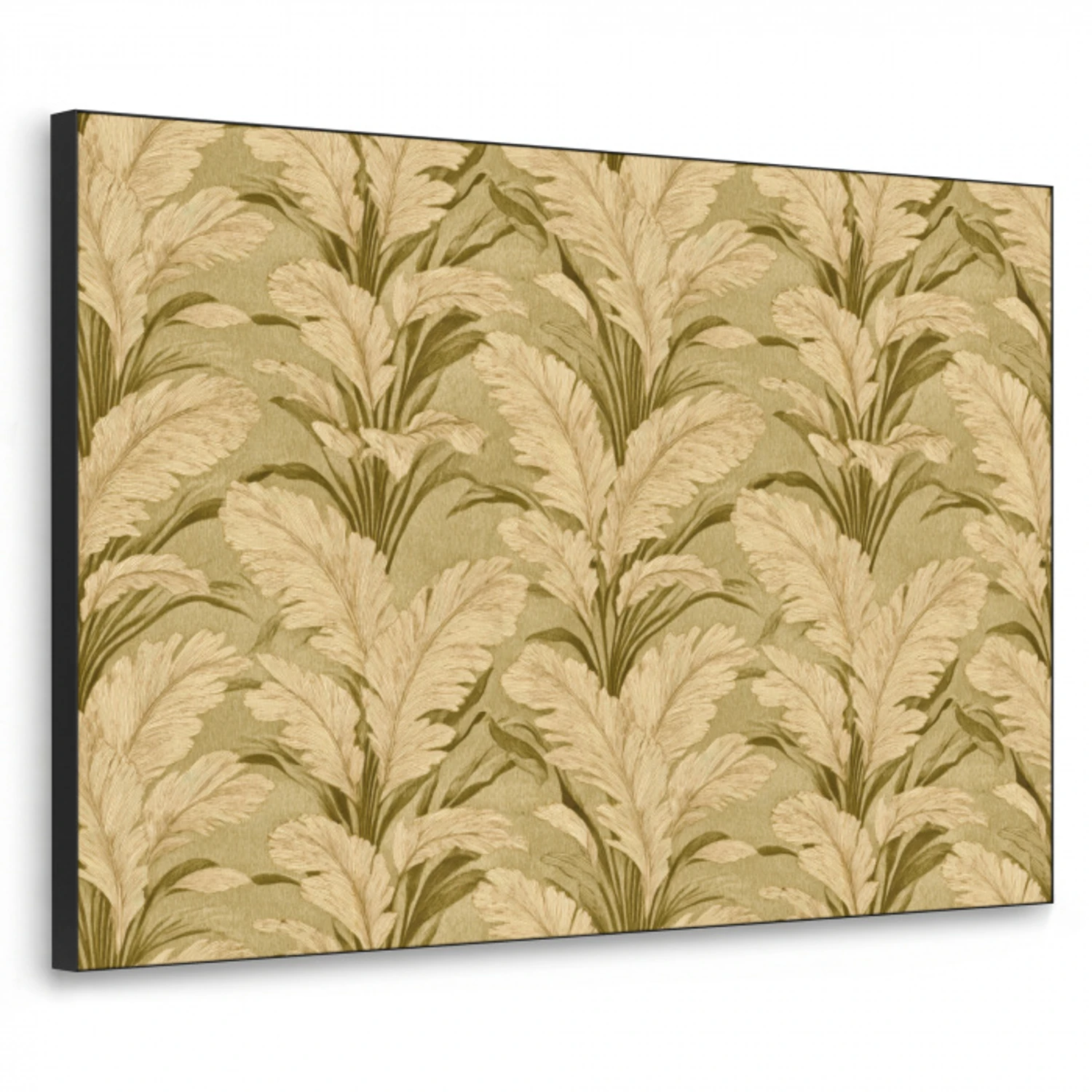 Palmbladeren - Klassiek - Groen Textielframe zwart klein 947 -3d