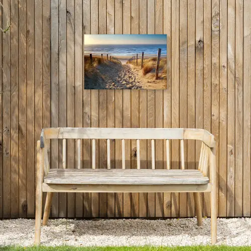 Strand - Zee - Nederland - Duinen - Zon Tuinposter op houten frame 2 cm dik klein -sfeer4
