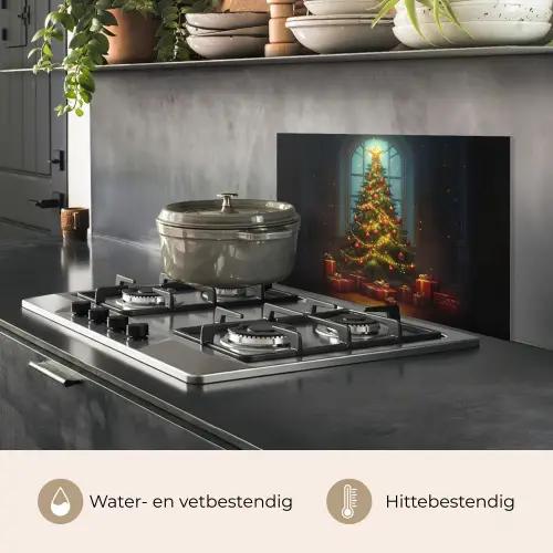 Kerstboom - Cadeau - Kerst - Winter keuken achterwand spatscherm klein -usp_NL