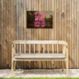 Klassiek - Humor - Roze Tuinposter op houten frame 2 cm dik klein -sfeer4