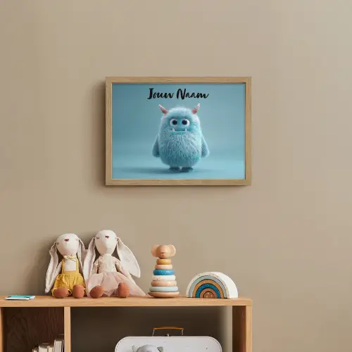 Monster - Blauw Light Box met batterij (Wandlamp kind) middel -sfeer2_kind