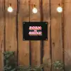 Quote - Regenboog - Roze - Zwart tuinposter los doek klein -sfeer1