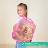 Bloemenfee met roze haar in fonkelende bloementuin Kinderrugzak - Roze middel -sfeer3_FR