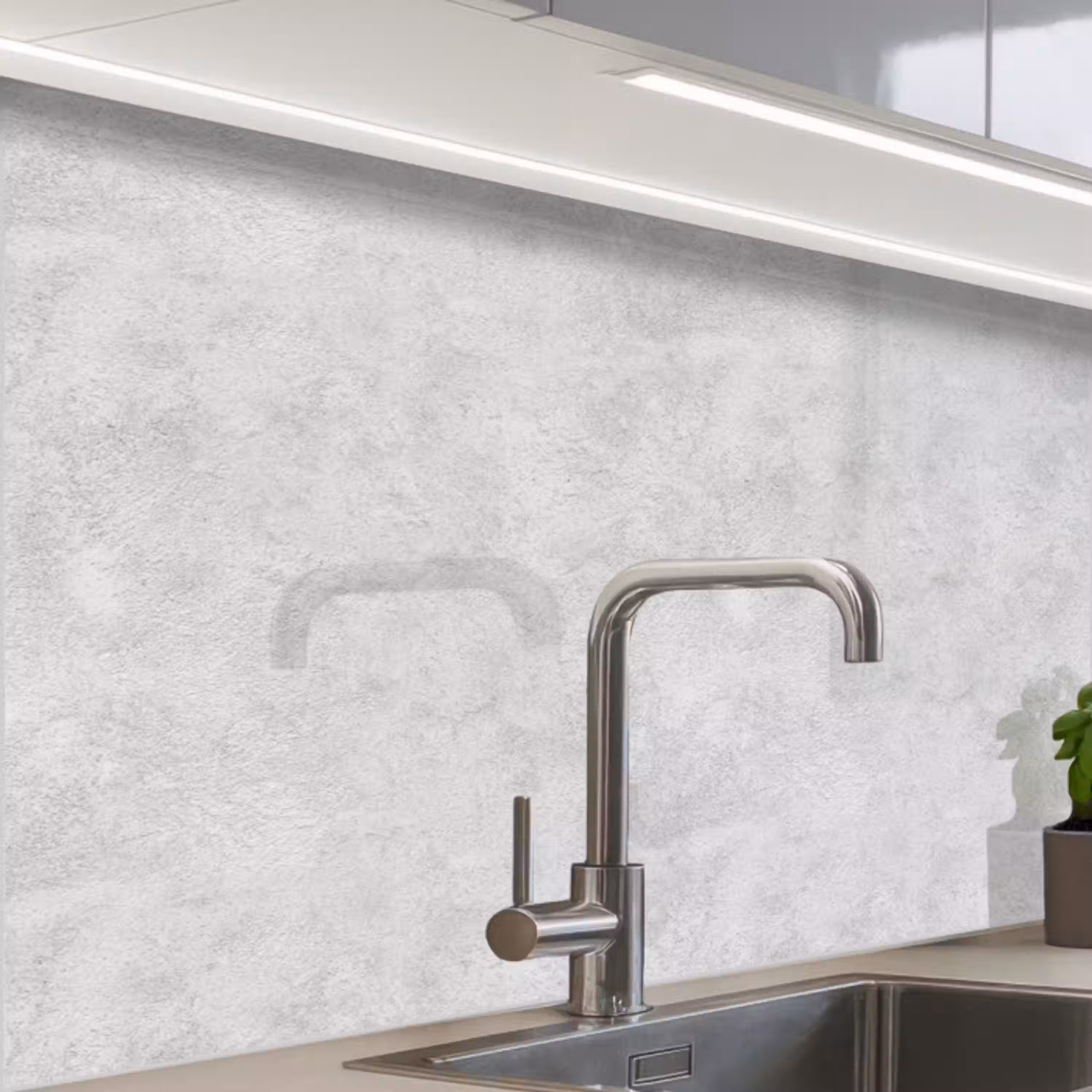 Wit - Muur - Verkleuring keuken achterwand 2 middel 865 -zzzz3d_schuin