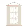 Beige - Vintage - Japandi - Decoratie textielposter latten blank klein -3d