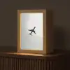 Minimalistisch - Silhouet - Zwart - Vliegtuig Light Box met kabel (Tafellamp) klein -z3d_website