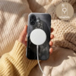 Portret - Paard - Zwart Toughcase MagSafe Apple iPhone 17 klein -USP_MagsafeV