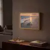 Schildpad - strand - Zonsondergang Light Box met batterij (Wandlamp) middel -sfeer1