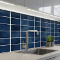Tegel - Modern - Blauw keuken achterwand 2 middel 871 -3d_schuin