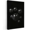 Discoballen - Minimalistisch - Zwart Tuinposter op houten frame 2 cm dik klein -3d