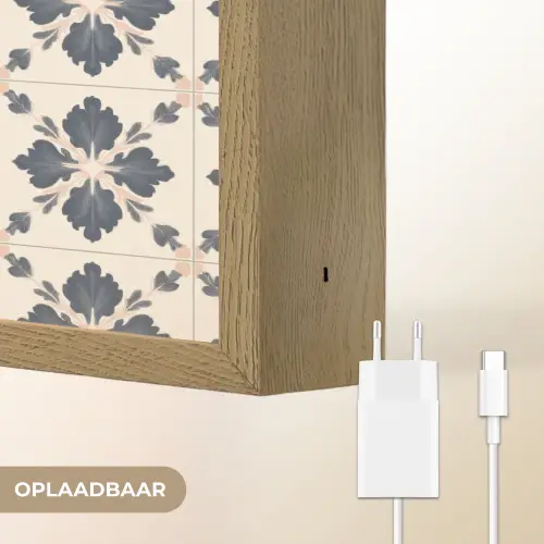 Bladvorm - Klassiek - Kleurrijk Light Box met batterij (Wandlamp) middel 907 -USP_websiteoplaadbaarNL