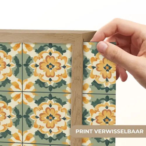 Keramiek - Verweerd - Kleurrijk Light Box met batterij (Wandlamp) middel 907 -USP_websiteprintNL