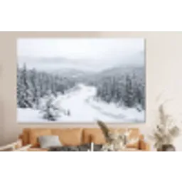 Rivier - Bevroren - Landschap - Winter forex 5mm xxl -bovenbank