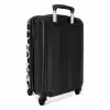 Zwarte stippen op een witte achtergrond NBS - Handbagage koffer - Kinderen Unisex middel -achterkant