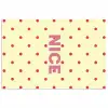 Nice - Stippen - Roze - Geel poster papier klein -3d