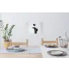 Hak - Wijn - Minimalistisch - Zwart Muursticker klein -eettafel