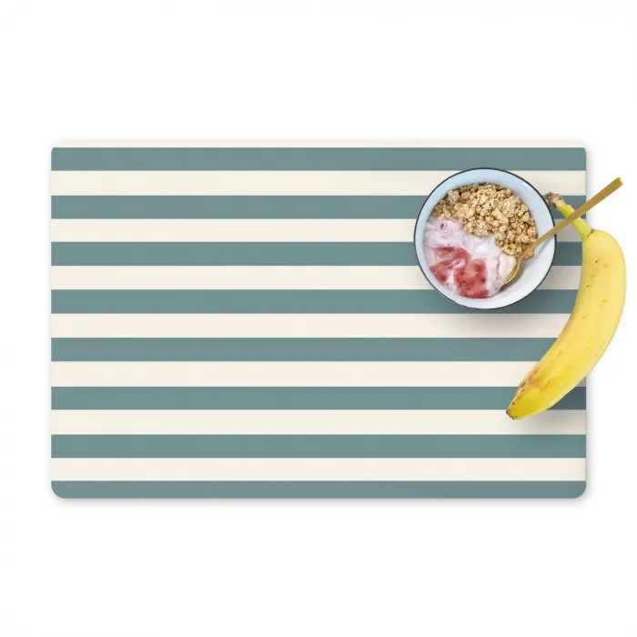 Strepen - Modern - Blauw Placemat vinyl groot 368 -zzzproduct_Kitchenyeah-website