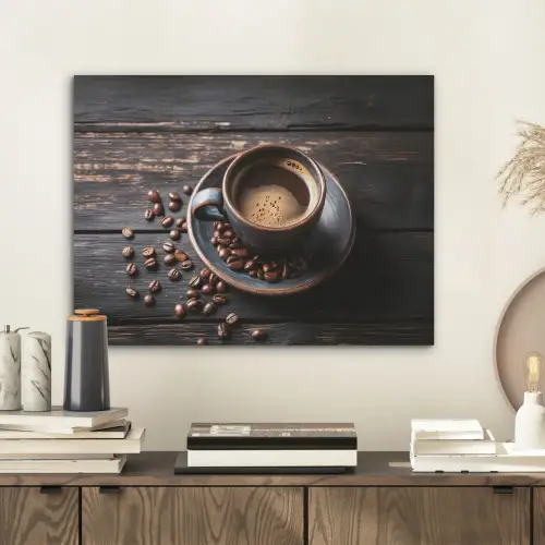 Kop - Koffie - Hout - Bonen PET vilt klein -sfeer1