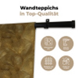 Organisch - Lijnen - Goud Wandkleed katoen klein 269 -tsfeer2_DE