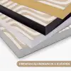 Aardetinten - Labyrintpatroon Textielframe zwart klein -USP_kleurenNL