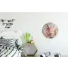 Bloem - Leeuwenbek - Roze - Stengel Wandcirkel aluminium klein -kinderkamer