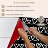 Harten - Verweven - Zwart - Wit keuken achterwand spatscherm klein 900 -spatscherm_NL