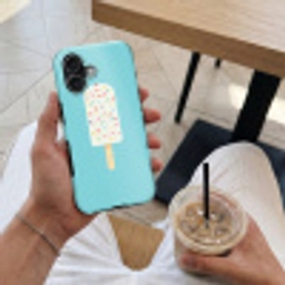Ijsje - Stokje - Sprinkles - Lichtblauw Toughcase MagSafe Apple iPhone 17 klein -Sfeer1M