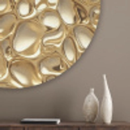 Abstract - Modern - Goud Akoestische PET Vilt - Rond klein 838 -sfeer5_closeup