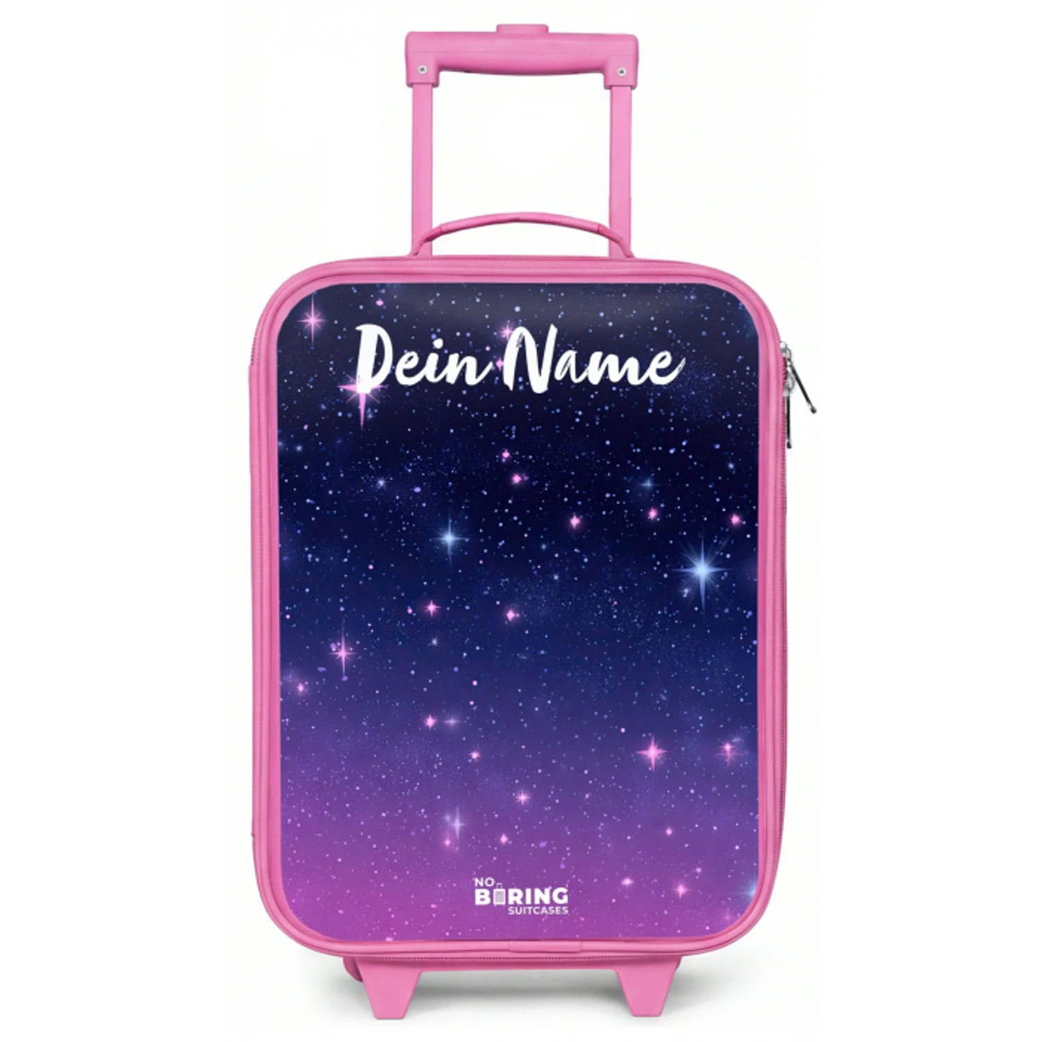 Sterren - Galaxy - Blauw - Roze Kinderkoffer - Roze klein -zz3dotto