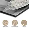 Kat - Siamees - Zwart Wit - Schattig - Dieren aluminium wit klein -closeup_NL