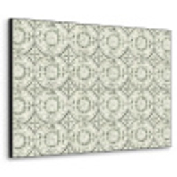 Krulornament - Tegel - Groen Textielframe zwart klein 947 -3d