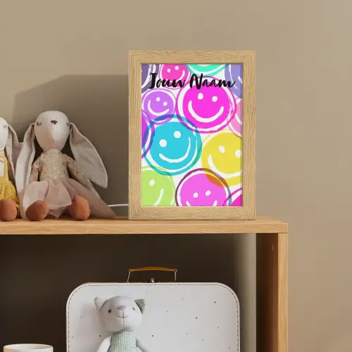 Smileys - Kleurrijk - Neon Light Box met kabel (Kinderlampje) klein -sfeer2_kind