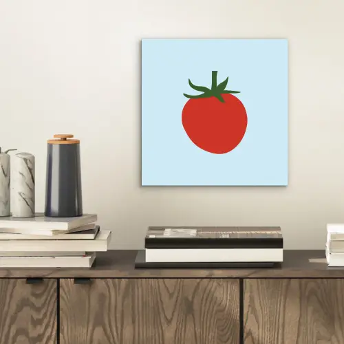 Rood - Tomaat - Groente aluminium wit klein -sfeer1