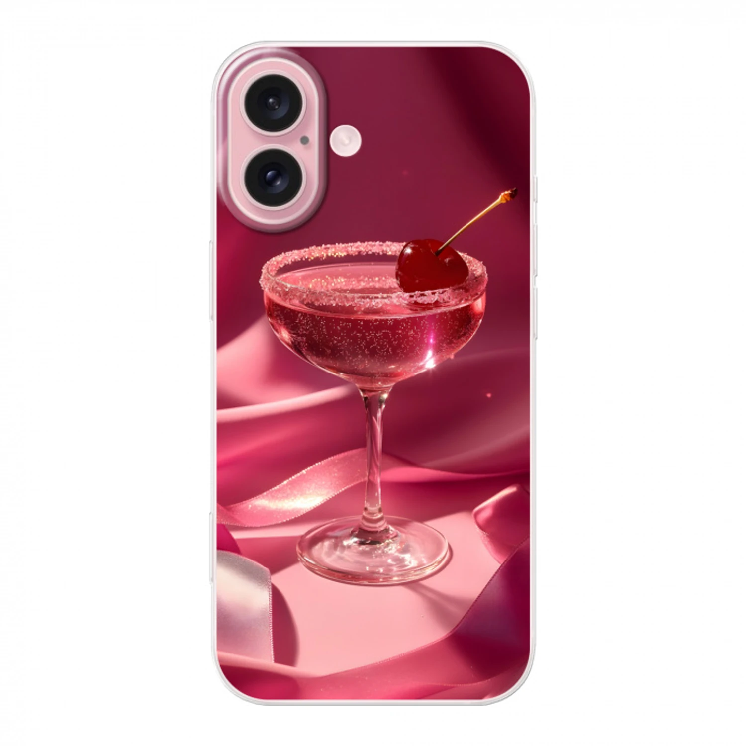 Cocktail - Pink - Luxe Apple iPhone 16 klein -3d