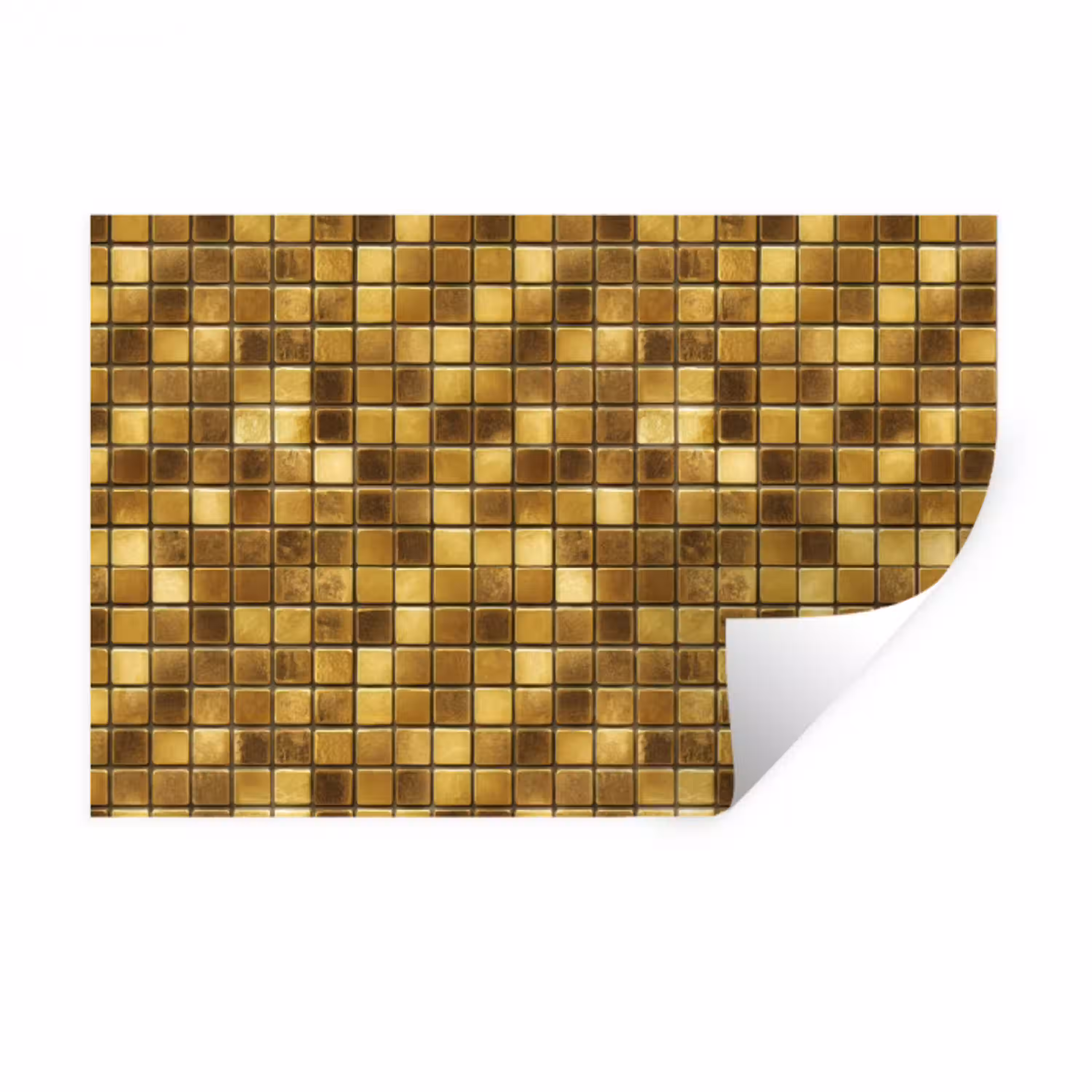 Tegels - Mozaïek - Luxe - Warm Goud Muursticker klein 286 -3d