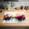 Dynamisch - Abstract - Kleurrijk - Zwart Inductie beschermer vinyl 3mm klein -sfeer5