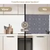 Mandala - Blauw - Patroon - Abstract keuken achterwand 2 middel 871 -voor-na2_NL