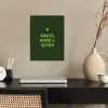 Donkergroen - Quote - Zon - Zomer poster papier klein -sfeer1