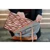 Golven - Rood - Patroon - Crème laptophoes neopreen klein 279 -tas