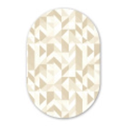 Modern - Abstract - Beige Wandcirkel Ovaal Aluminium middel 839 -3d