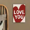 Loveyou - Hart - Rood canvas 2cm klein -sfeer3