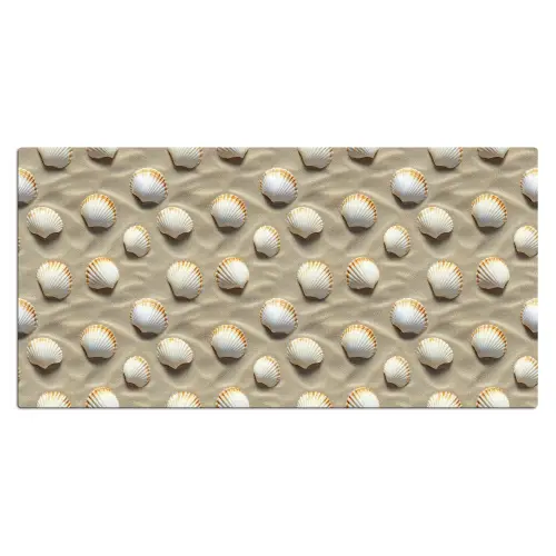 Schelpen - Zand - Maritiem Muismat XXL klein 681 -3d_leeg