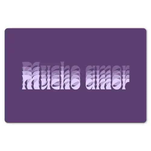 Mucho amor - Paars - Grafisch Placemat vinyl groot -zzsfeer1_Kitchenyeah-website