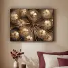 Droogbloemen - Bruin - Natuur Textielframe zwart klein -sfeer1