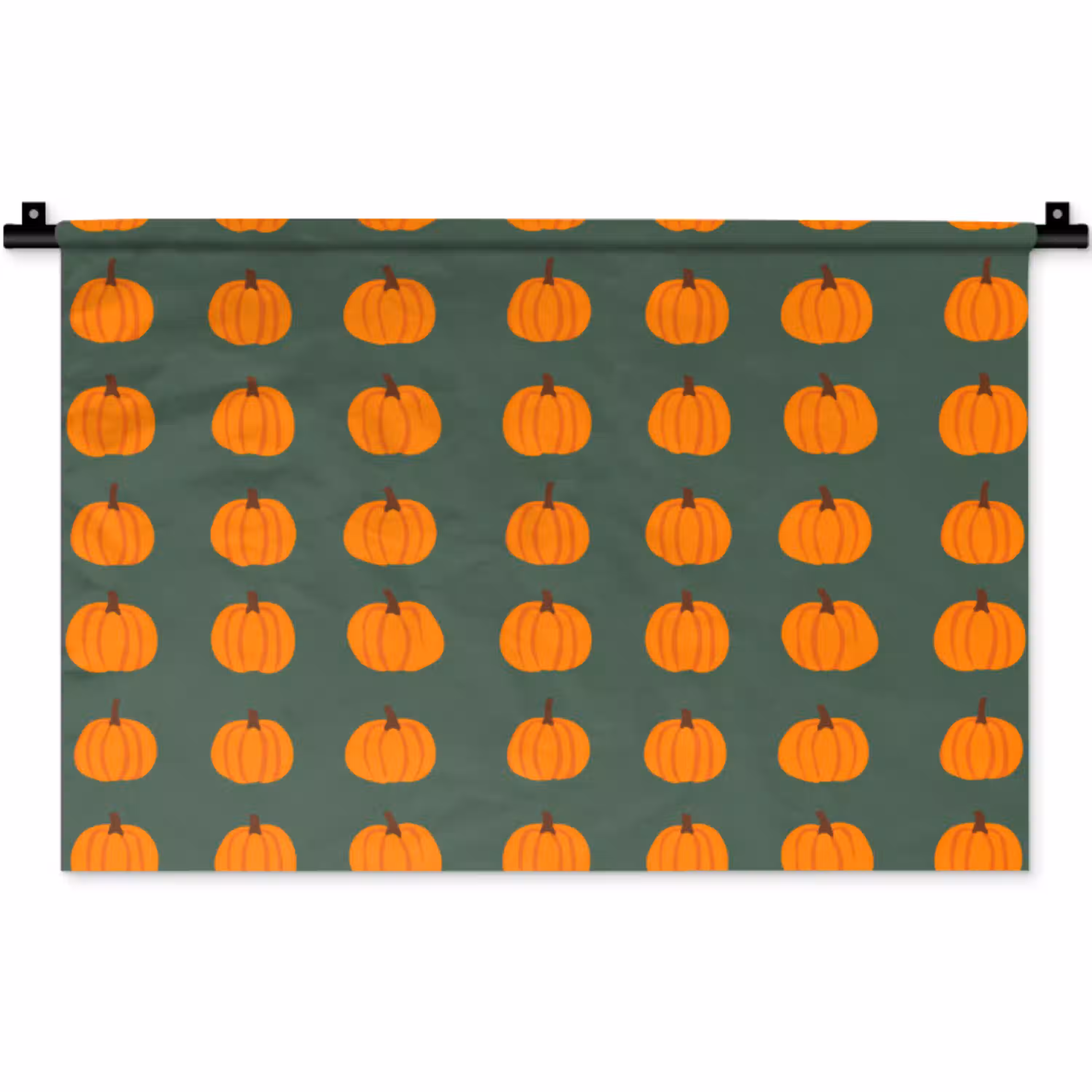 Pompoen - Patroon - Oranje Wandkleed katoen klein 269 -zz3d