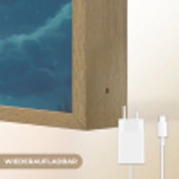 Heks - Volle maan - Sterrenhemel Light Box met batterij (Wandlamp kind) middel -USP_websiteoplaadbaarDE