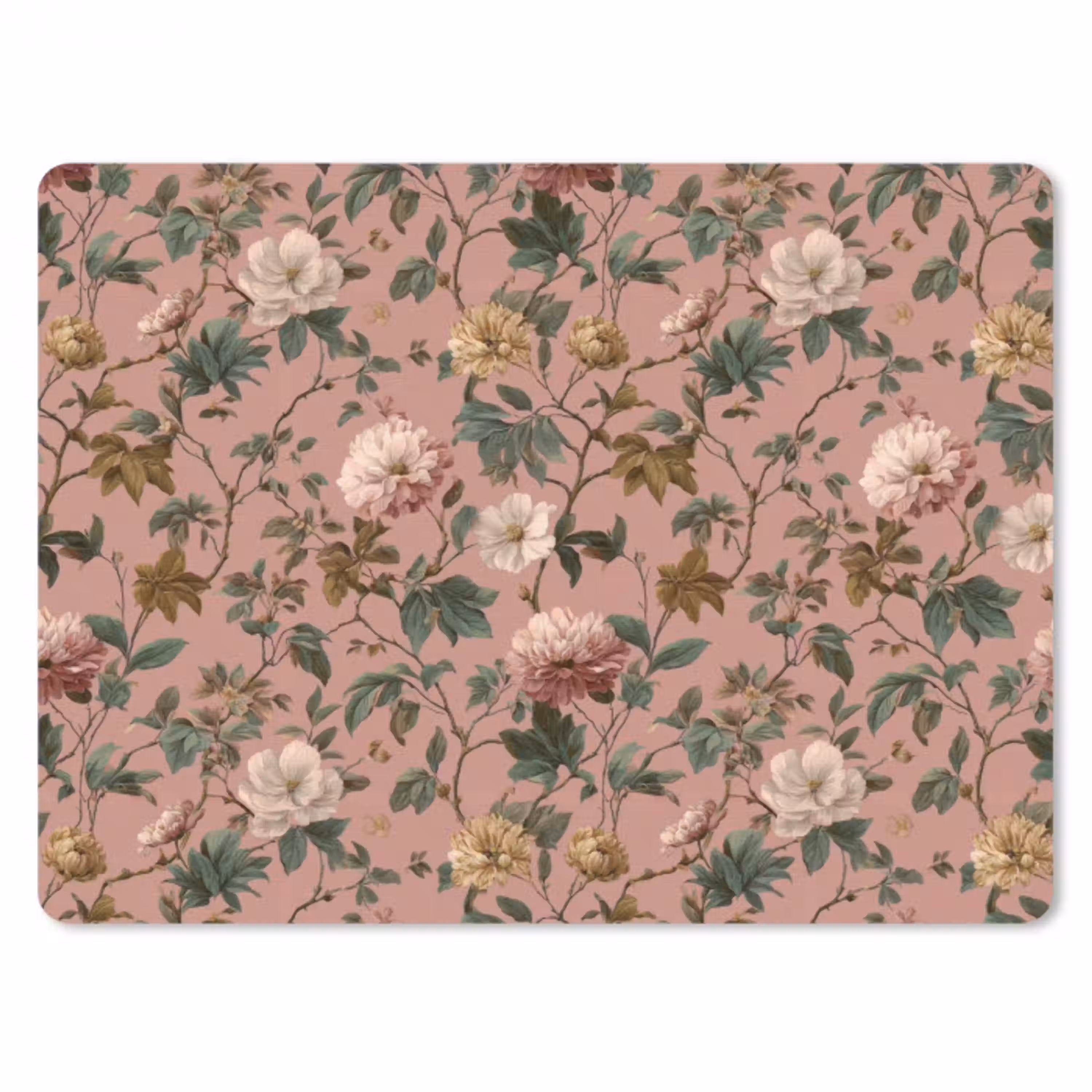 Bloemen - Klassiek - Roze muismat rubber klein 262 -3d