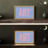 Art - Roze - Blauw Light Box met kabel (Tafellamp) klein -sfeer3